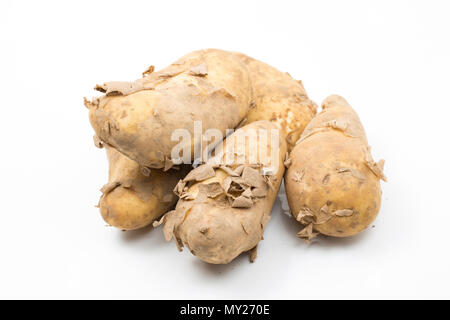 Jersey Royal Frühkartoffeln aus einem Supermarkt gekauft. Dorset England UK GB Stockfoto