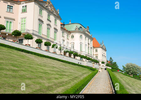 Warschauer Königsschloss, Blick auf den Garten auf der Rückseite des Königlichen Schloss in Warschau, Polen. Stockfoto