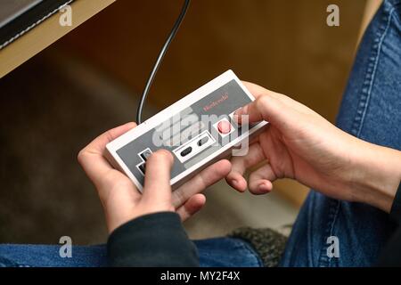 Nintengo NES Spiel Super Mario 3. Stockfoto