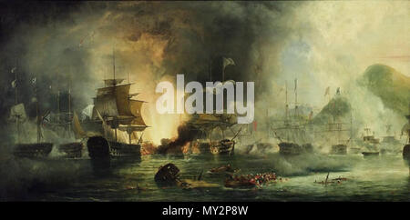 . Englisch: George-Philip - reinagle. The-Battle-von-Navarino-20-Oktober-1827. 19. George Philip Reinagle (1802-1835) 518 Die Schlacht von Navarino vom 20. Oktober 1827 Stockfoto