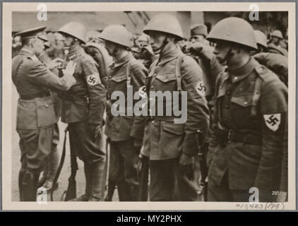 . Deutsch: Das verdiente Soldaten der Karpaten deutsche Freiwillige Schutzstaffek slowakischer Allgemeine Catlos im September 1939 eingerichtet. 16. Mai 2012. Heinrich Hoffmann (1885-1957) 519 Die verdiente Soldaten der slowakischen Armee eingerichtet, die von slowakischen Allgemeine Catlos werden Stockfoto