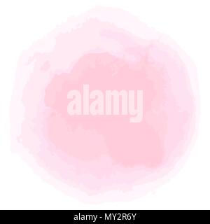 Aquarell Pinsel. Rosa Aquarelle abstrakt Hintergrund Stock Vektor