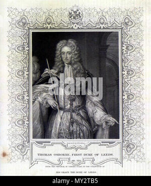 . Thomas Osborne 1. Herzog von Leeds. Datum unbekannt. S. Freeman 527 Thomas Osborne 1 Duke of Leeds Stockfoto