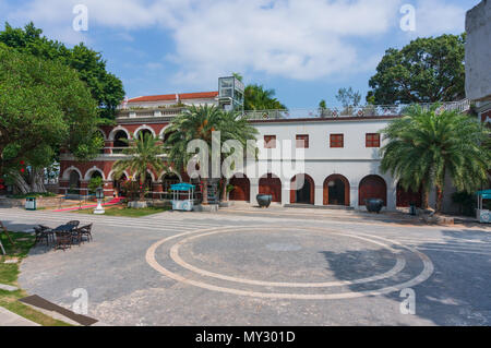 Xiamen, China - 30. Mai 2018: Hof des Gulangyu Galerie von ausländischen Artefakte Gebäude in Insel Gulangyu Stockfoto