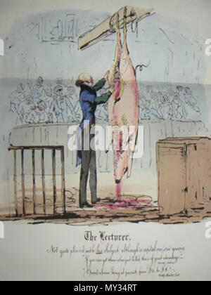 . Englisch: Dr. Robert Knox (ANATOM): Ein 1829 Karikatur. ca. 1829. Unbekannt 521 Der Dozent Stockfoto