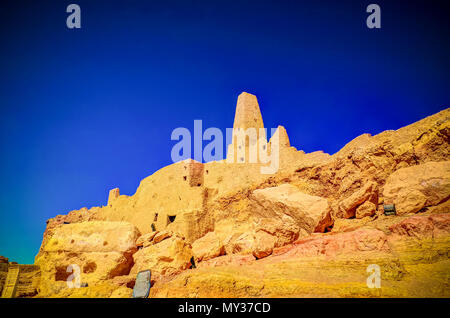 Ruinen des Amun Oracle Tempel in der Oase Siwa, Ägypten Stockfoto