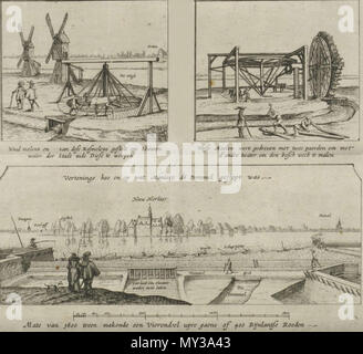 . Englisch: Wasserverbrauch bei der Belagerung von 's-Hertogenbosch 1629 Nederlands: Watergebruik bij de Stichwörter van 's-Hertogenbosch in 1629. 7. August 2013, 18:15:41. Cornelis Danckerts (I) 559 Waterwerken beleg den Bosch Stockfoto