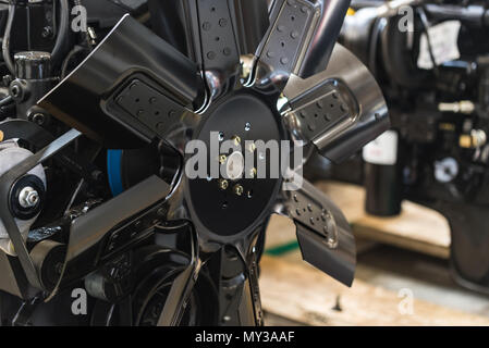 Nahaufnahme der Motorlüfter Stockfoto