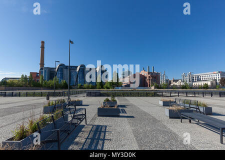 Kraftwerk komplexe Sanierung als Teil der 'Neuen Mitte von Lodz" Projekt Stockfoto