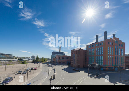 Kraftwerk komplexe Sanierung als Teil der 'Neuen Mitte von Lodz" Projekt Stockfoto