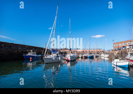 Boote in North Berwick Hafen, Schottland Stockfoto