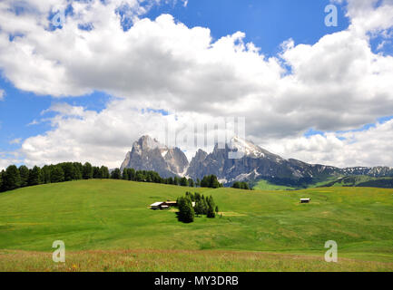 Malerische Aussicht auf die Berge in Green Valley, Italien Stockfoto