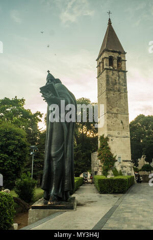 Statue des Gregor von Nin (Grgur Ninski) in Split, Kroatien Stockfoto