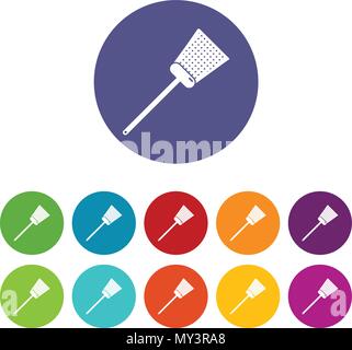 Swatter Icons Set Vector Farbe Stock Vektor