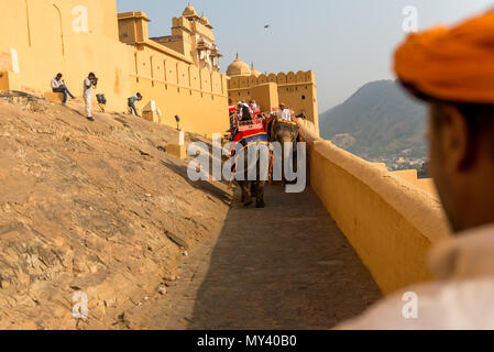 Fort Amber in Jaipur, Rajasthan Stockfoto