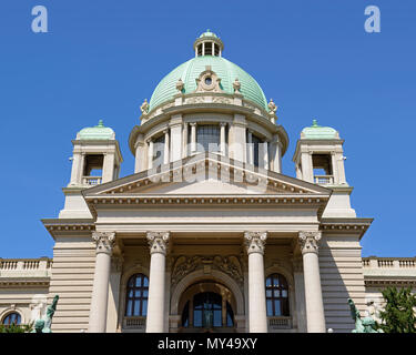 Serbische Parlament Gebäude, Haus der Nationalversammlung, Belgrad, Serbien Stockfoto