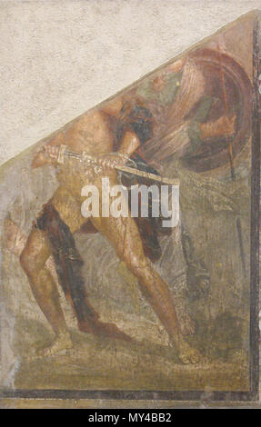 . Italiano: Achille, Museo Archeologico Nazionale di Napoli (Inv. nr. 9104). Da Pompei (VI, 9, 6-7, 42 tablino), Casa dei Dioscuri. 19. Juli 2009. 22 Olivierw Achille Stockfoto