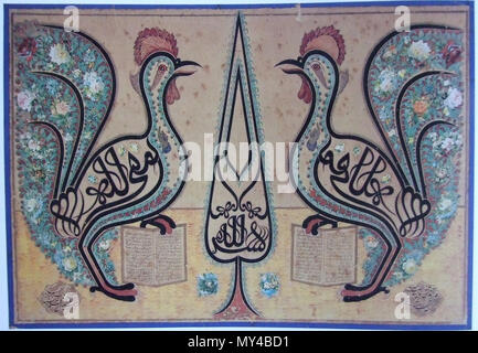 . Kalligraphie von Mishkín-Qalam (1826-1912). 19. Mírzá Ḥusayn-i-Isfahání als Mishkín-Qalam 366 Mishkin-Qalam-10 bekannt Stockfoto