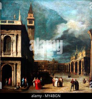 . Venedig, Piazza San Marco. Venise, la place Saint-Marc Giovanni Antonio Canal, dit Le Canaletto (1697 - 1768), Brest, Musée des Beaux-Arts. Rama 547 Venise la place Saint-Marc-le Canaletto mg 8212 Stockfoto