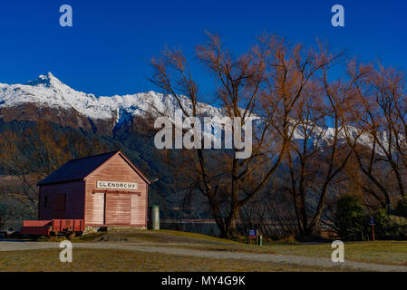 Glenorchy Haus am Ufer des Lake Wakatipu, Neuseeland Stockfoto