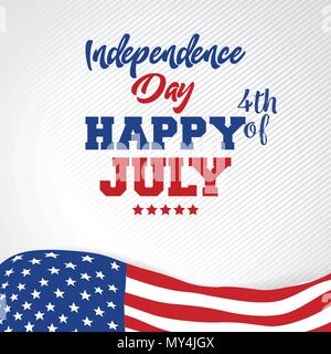 4. Juli Happy Independence day Usa America Stock Vektor
