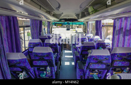 Matsusaka, Japan - Mar 18, 2018. Innenraum der Fernverkehr Bus für Touristen im Sommer Tag in Matsusaka, Japan. Stockfoto