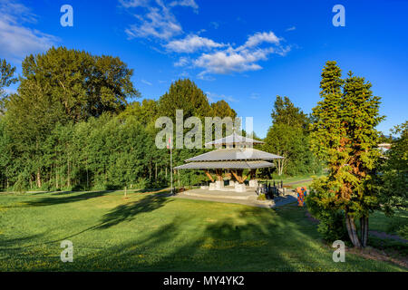 Rotary Centennial Pavillon, Simms Millennium Park, Courtenay, Comox Valley, British Columbia, Kanada. Stockfoto