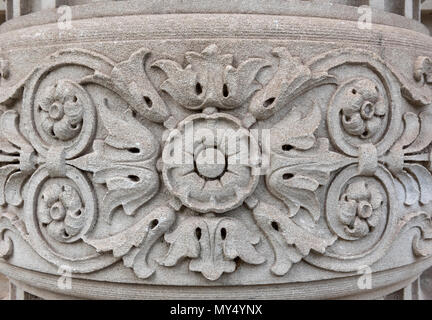 In der Nähe der Fassade des Flatiron Building, Manhattan, New York City, USA Stockfoto