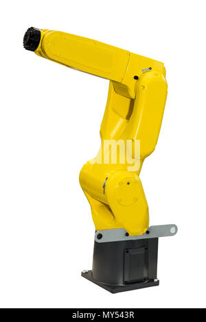 Gelbe Roboterarm Stockfoto