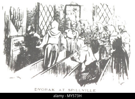 . Englisch: Antonin Dvorak in Spillville (Iowa) Čeština: Antonín Dvořák ve Spillvilu (Iowa). 1893. Anonym 150 Dvorak-ve Spillvillu Stockfoto