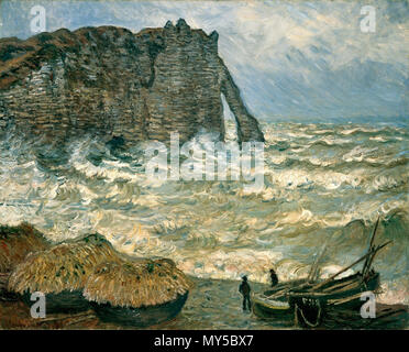 368 Monet-Mer à agitée Etretat - MBA-Lyon Stockfoto