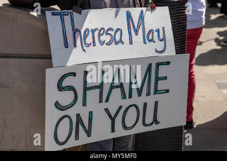 London, Großbritannien. 6. Juni 2018 Proteste und gegen Proteste an den Besuch von Benjamin Netanjahu, Ministerpräsident von Israel in der Downing Street, Kredit Ian Davidson/Alamy leben Nachrichten Stockfoto