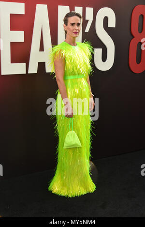 New York, USA. 5. Juni 2018. Sarah Paulson besucht "Ocean's 8' Weltpremiere in der Alice Tully Hall am 5. Juni 2018 in New York City. Credit: Erik Pendzich/Alamy leben Nachrichten Stockfoto