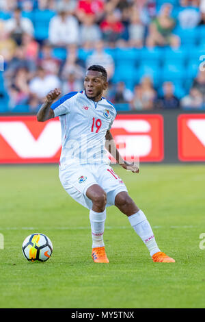 Ullevaal Stadion, Oslo, Norwegen. 6. Juni, 2018. Internationaler Fußball-freundlich, Norwegen gegen Panama; Alberto Quintero von Panama auf der Kugel Credit: Aktion plus Sport/Alamy leben Nachrichten Stockfoto