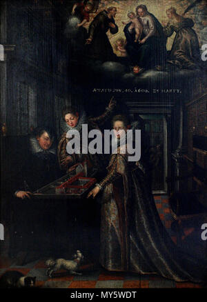 . Englisch: Anne Juliana Gonzaga mit ihren Töchtern Erzherzogin Maria von Österreich (1584 - 1649) und Anna von Tirol. 25. Januar 2010. Johann Hoffingott 48 Erzherzogin Anna Katharina mit ihren Töchtern Stockfoto