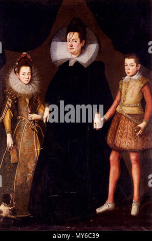 . Español: Retrato de una Dama con sus dos Hijos. h. 1600. Tiberio di Tito (1578 - 1637) Beschreibung italienischer Maler Geburtsdatum / Tod 1573 1627 Ort der Geburt / Tod Florenz Florenz des Barock Arbeitsort Florenz Authority control: Q 2917046 VIAF: 71665327 ISNI: 0000 0000 6663 9510 ULAN: 500006658 WGA: TITO, Tiberio di GND: 123536952 530 Titi 03. Stockfoto