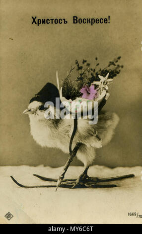 . Englisch: Alte Russische Ostern Postkarte. Vor 1917. Unbekannt 3 11. Alte russische Ostern Postkarte Stockfoto
