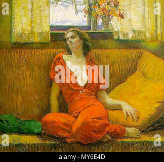 . Dame in Rot. 1932. Wilson Irvine (1869 - 1936) Alternative Namen Wilson Henry Irvine; Wilson H. Irvine Beschreibung amerikanischer Maler und Schule der Kunst Institut von Chicago Datum der Geburt / Tod 28. Februar 1869 25. August 1936 Ort der Geburt / Todes Byron Old Lyme Authority control: Q 8023101 VIAF: ULAN: 500032904 76237877 LCCN: 99025383 RKD Nr: 41129 WorldCat 565 Wilson Henry Irvine Dame in Rot 1932 Stockfoto