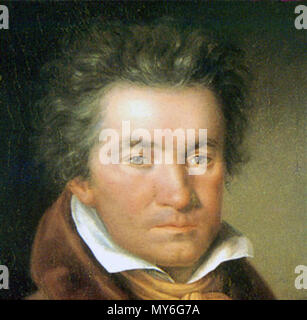 . Englisch: Detail einer Portrait von Ludwig van Beethoven Français: Détail d'un Portrait de Ludwig van Beethoven. 1815. Willibrord Mähler, Joseph (1778-1860) 68 Beethoven 4. Stockfoto