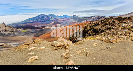 Panorama des Haleakala National Park auf Maui, Hawaii Stockfoto