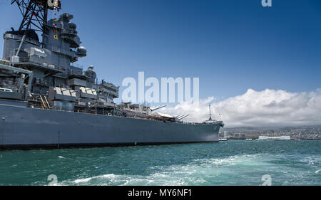 USS Arizona Memorial in Oahu, Hawaii Stockfoto