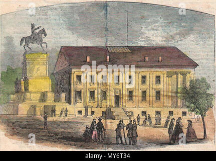 . Englisch: Capitol. Dies ist eine seltene und attraktive Aussicht von Richmond Virginia gedruckt in der Ausgabe Mai 1862 von Harper's Weekly. Über der richtigen gibt es drei kleinere Ansichten, Dieser ist einer von ihnen. 15 April 2013, 23:15:51. Ce fichier a été Fourni à Wikimedia Commons par Geographicus seltene antike Karten, Marchand spécialisé dans la cartographie d'antiquaire et les Cartes historiques du XVe au XVIe siècle, dans le cadre d'un Projet de coopération. 8 1862 Harper's Weekly Bürgerkrieg Ansicht von Richmond, Virginia - Geographicus - Richmond - harpersweekly-1862 Teil 04 - Capitol Stockfoto