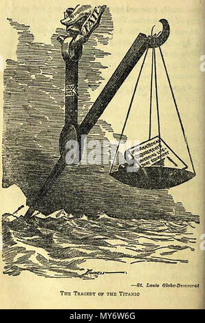Ein 1912 satirische Karikatur wiegt der Verlust der Fluggäste gegen die Umsetzung der Verordnungen, die Sie gespeichert haben sollte Stockfoto