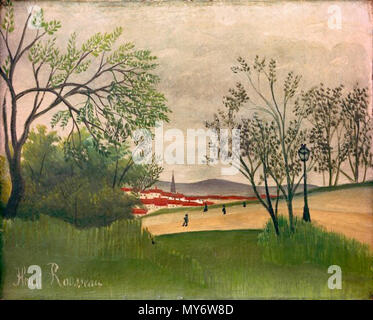 . Landschaft mit Kirchturm. Nach 1905 235 Henri Rousseau - Landschaft mit Kirchturm Stockfoto