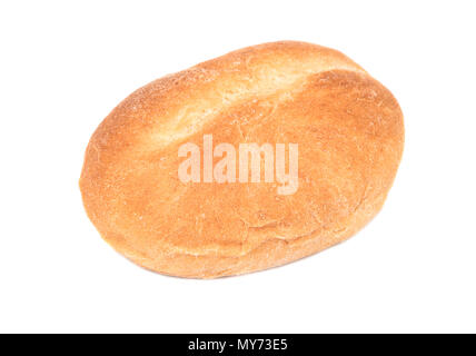 Kleine, frische Brötchen auf weißem Hintergrund Stockfoto