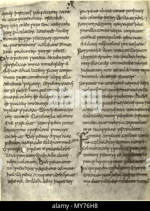 . Englisch: Beda, Kirchengeschichte des englischen Volkes in den angelsächsischen Script. Manuskript London, British Library, Baumwolle Tiberius C II, fol. 87v. English: Beda Venerabilis, Historia ecclesiastica gentis Anglorum in angelsächsischer Schrift. Handschrift London, British Library, Baumwolle Tiberius C II, fol. 87 v. späten 8 Jahrhundert. 68 Beda Venerabilis, Kirchengeschichte, Baumwolle Tiberius C II, fol. 87 v Stockfoto