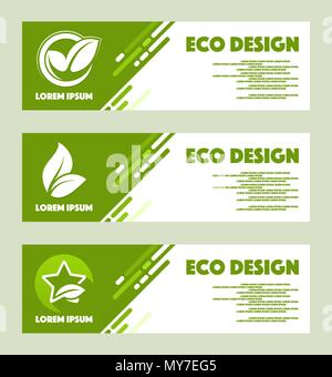 Eco Design. Vektor abstrakt Design Web Banner Vorlage. Stock Vektor