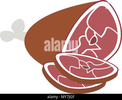 Köstliche Schinken essen Stock Vektor