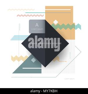 Abbildung: Vektor der coolen abstrakten geometrischen Hintergrund. Leere einfache Geometrie, Dreieck Form. Zusammensetzung pattern Design für Ihren Inhalt, Busines Stock Vektor