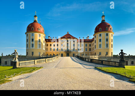 Schloss Moritzburg, Jagdschloss von August dem Starken, Sachsen, Deutschland Stockfoto